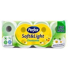 Perfex Soft & Light wc-papír 10 tekercs 3 rétegű - Chamomile