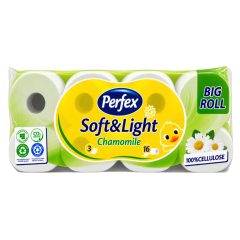   Perfex Soft & Light wc-papír 16 tekercs 3 rétegű - Chamomile
