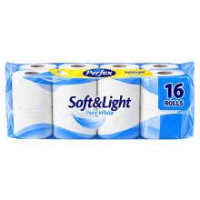 Perfex Soft &Light wc-papír 16 tekercs 3 rétegű - Pure White