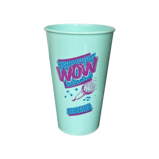 Műanyag mintás pohár 450ml - Kék WOW