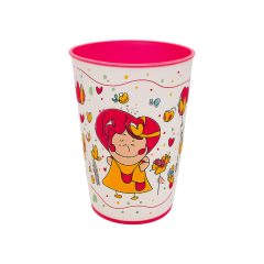 Pohár Műanyag Mintás 400ml - Neon Pink