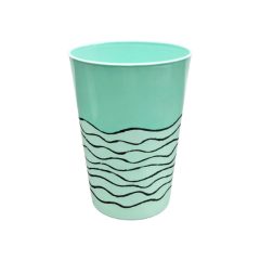Pohár Műanyag Mintás 400ml - Pasztel Zöld