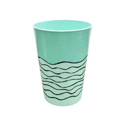 Pohár Műanyag Mintás 400ml - Pasztel Zöld