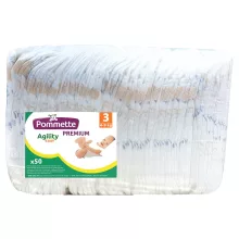 Pommette Prémium gazdaságos pelenka Midi 3 (4-9kg) /50db