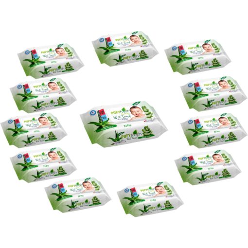 Pufy Fresh nedves törlőkendő 72db Fedeles - Aloe Vera(12csomag)