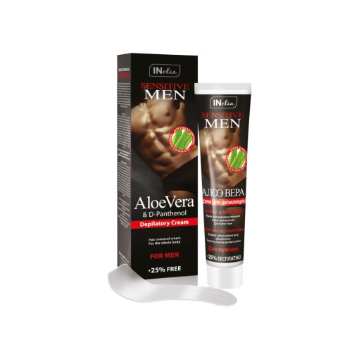 INelia Sensitive Men Szőrtelenítő krém 125ml - Aloe Vera & D-Panthenol