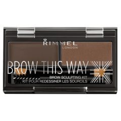   Rimmel London Brow This Way szemöldökformázó készlet  - 003 Sötét barna