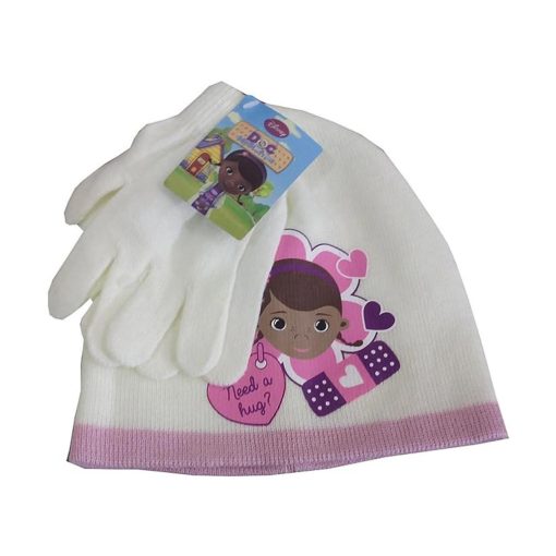 Dr. Plüssi Hug gyerek sapka és kesztyű szett - Vajszínű - 52 cm