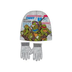   Tini Nindzsa Teknőcök Power Squad gyerek sapka + kesztyű szett 52 cm - Szürke