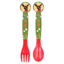 Bing Waving műanyag evőeszköz készlet - 2 darabos