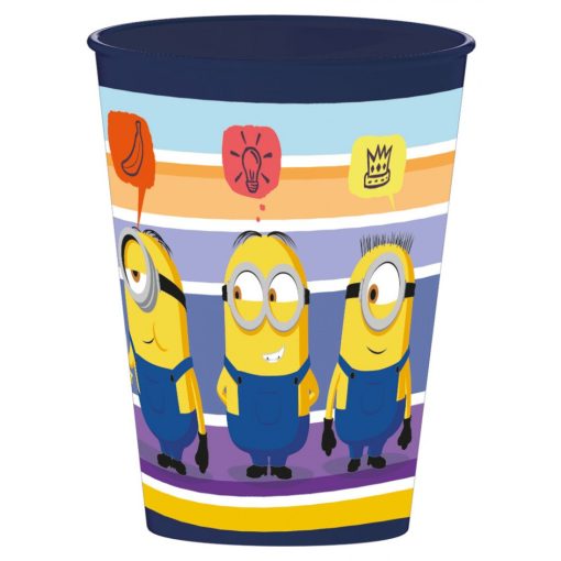 Minyonok Striped műanyag pohár 260 ml