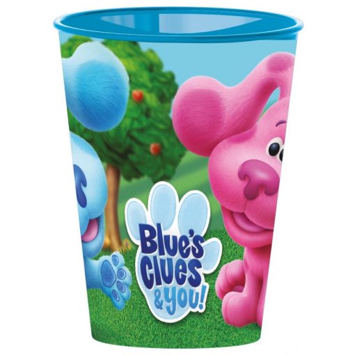 Azúrkék nyomok Play műanyag pohár 260 ml