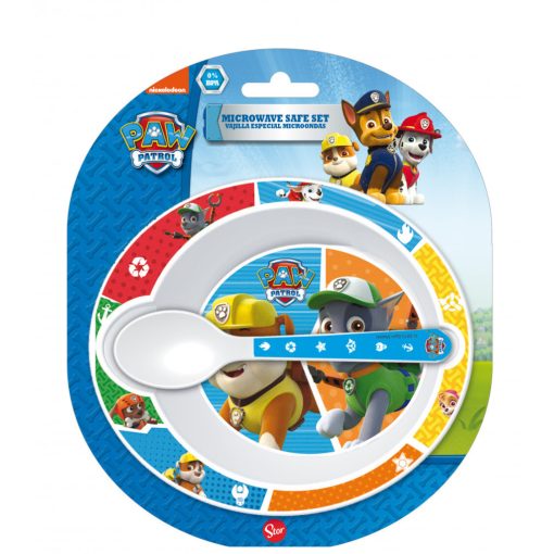 Mancs Őrjárat Pup Power baba micro mélytányér + kanál szett