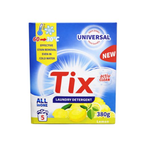 TIX mosópor 380g 5 mosás - Univerzális - Citrom