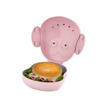 Uzsonnás doboz 1350ml Majom - Rózsaszín