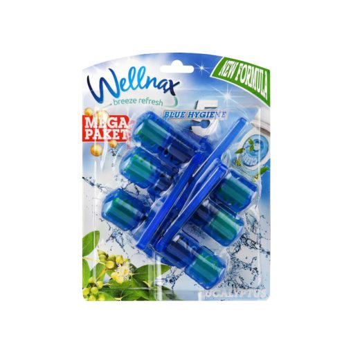 Wellnax Breeze Refresh Blue Hygiene WC frissítő 3X50g - Eukaliptusz