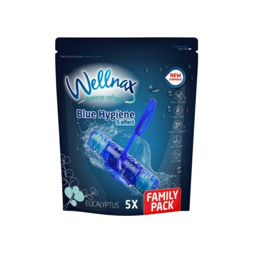 Wellnax Breeze Refresh 5 Effekt Blue Hygiene WC frissítő 5X50g - Eucalyptus