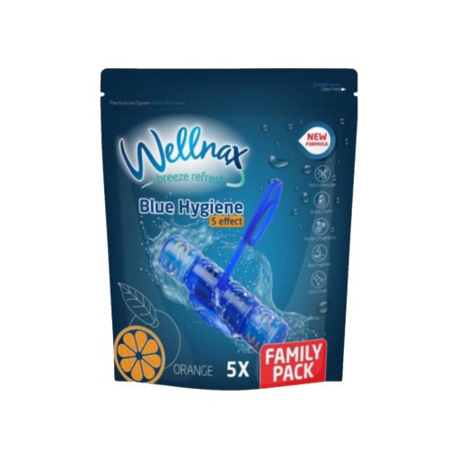 Wellnax Breeze Refresh 5 Effekt Blue Hygiene WC frissítő 5X50g - Narancs