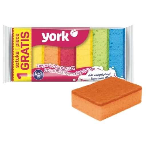York Colour Lux mosogatószivacs - 7db (6+1 gratis)